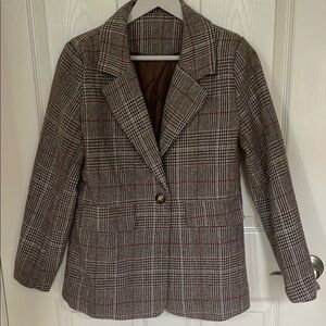 Classic Plaid Women's Blazer